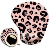 Dooke Ergonomic Mouse Pad With Gel Wrist Support - Leopard